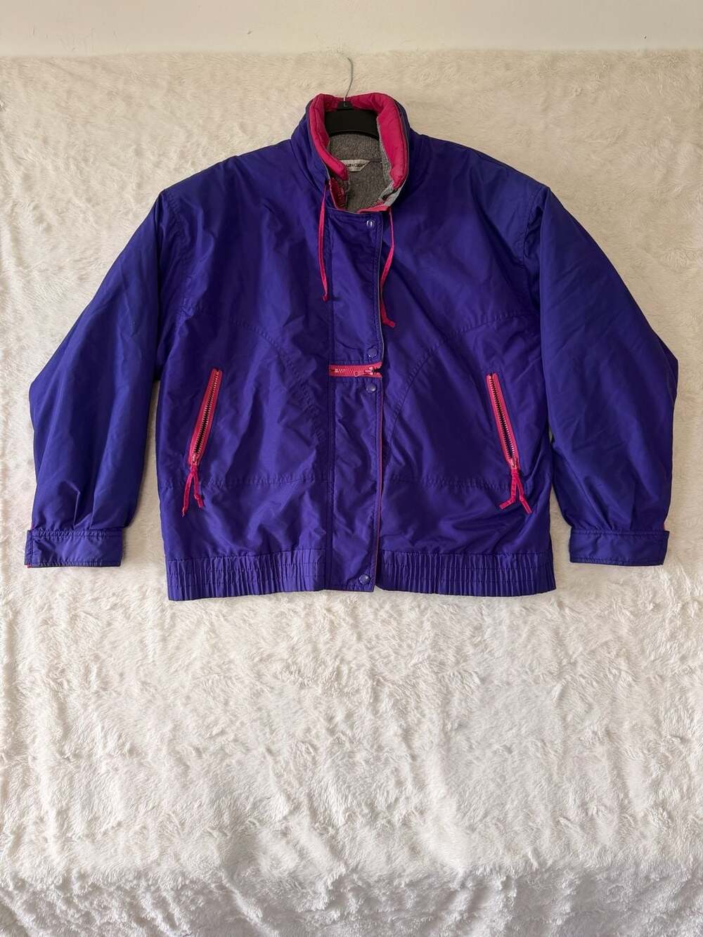Vintage 90s Cabin Creek 3in1 Ski Jacket Womens L Purple Pink Fleece Liner Retro